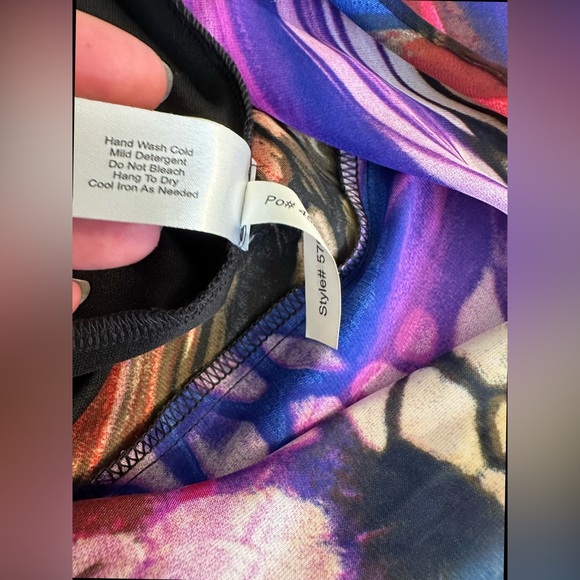 BOSTON PROPER Maxi Dress Mirrored Anaconda Python Snake Print VNeck Side Slit - Picture 12 of 13